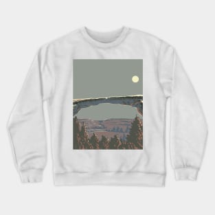 Owachomo Natural Bridge in Natural Bridges National Monument Utah USA WPA Art Poster Crewneck Sweatshirt